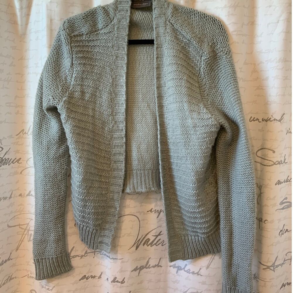 Chic Wooden Ships Paola Buendia Grey Wool Mohair Blend Cardigan S/M